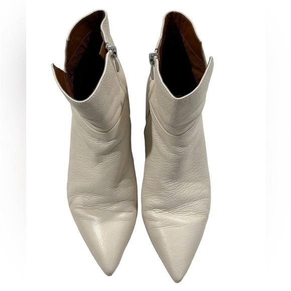 Franco Sarto Amsterdam Ankle Wedge Cream Leather Booties size 6.5 - Picture 3 of 10